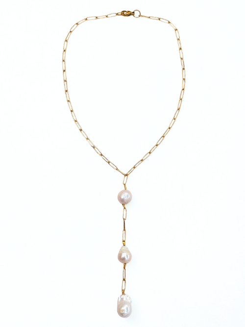 Pearl Tie Necklace