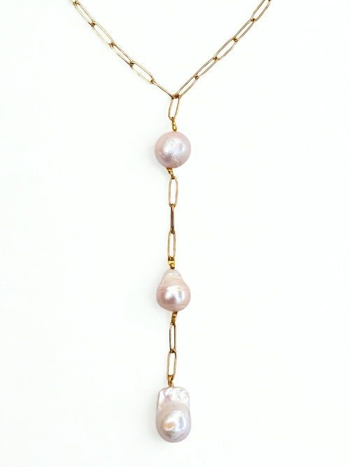 Pearl Tie Necklace